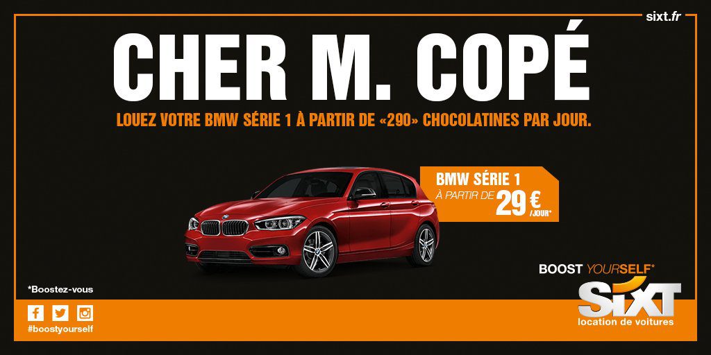 publicite sixt cope
