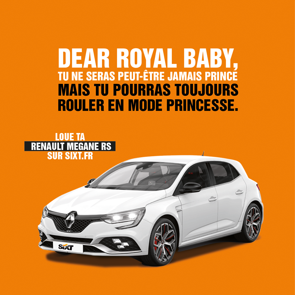 Pub Sixt royal baby megane