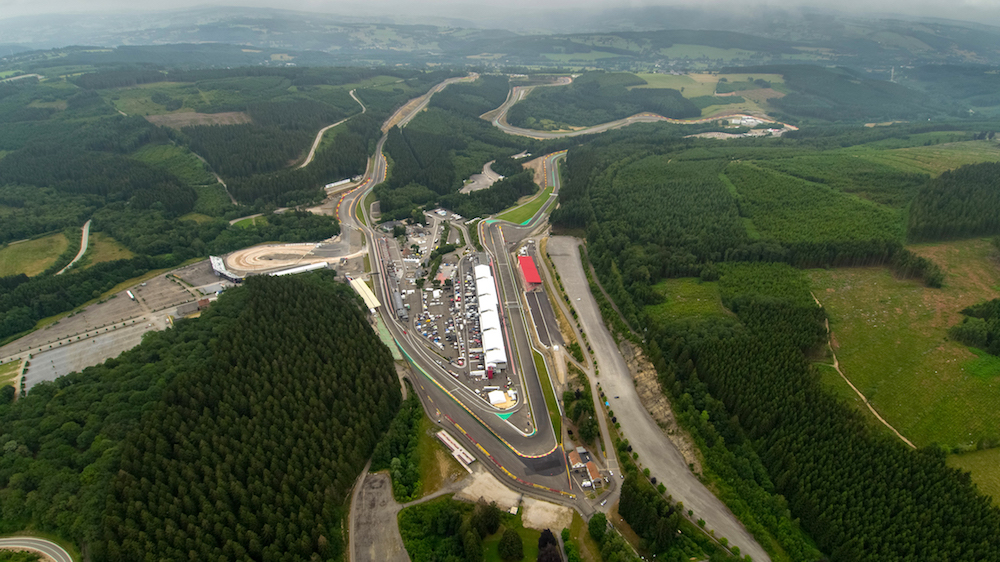 Circuit of spa-FrancorchampsDrone view