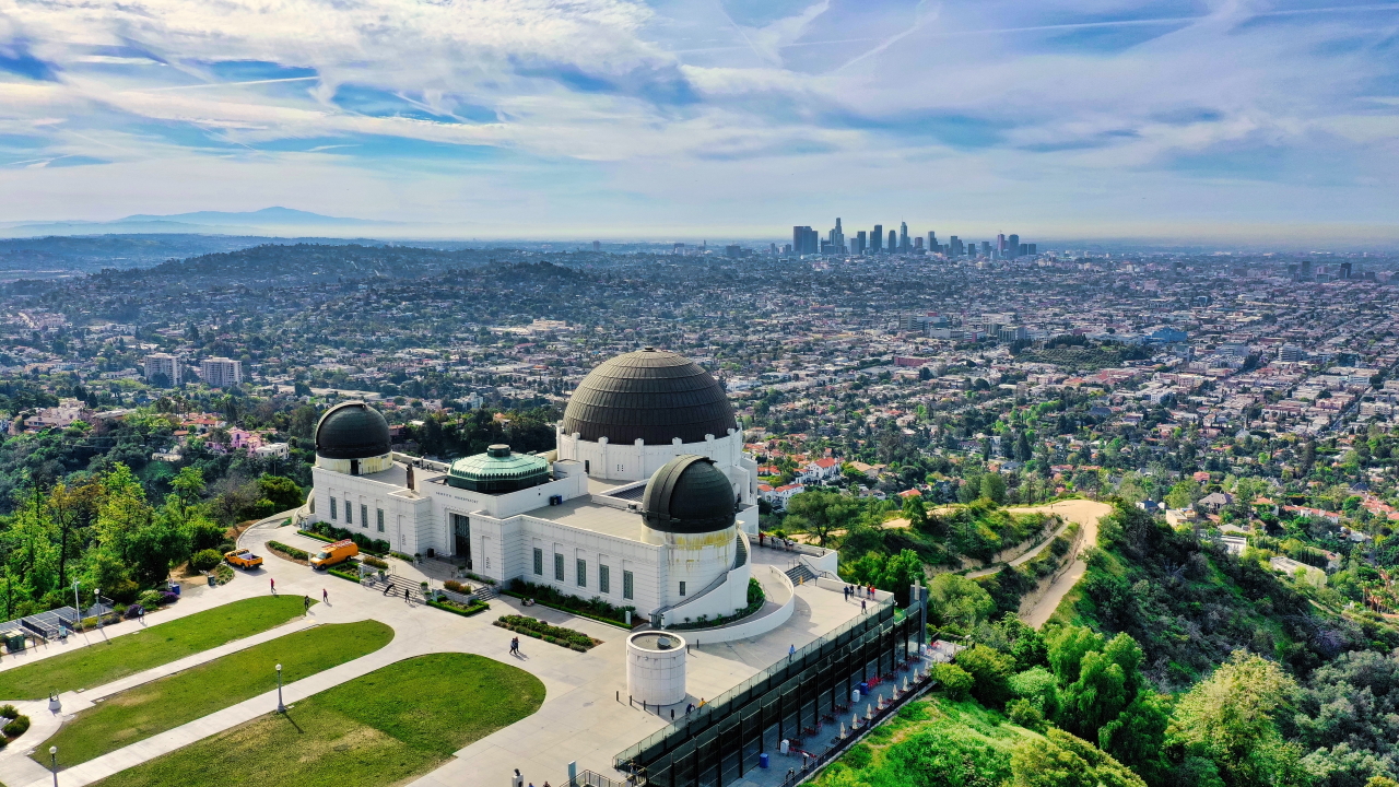 Vue panoramique du Griffith Observatory de Los Angeles