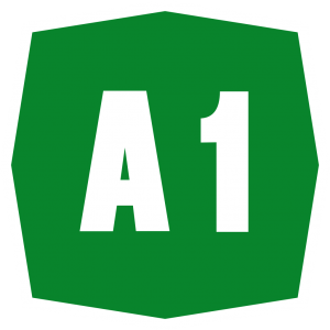 panneau routier en Italie A1