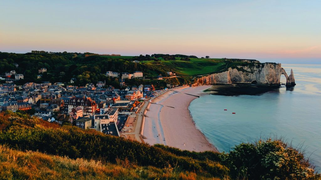 Vue sur la côte en Normandie