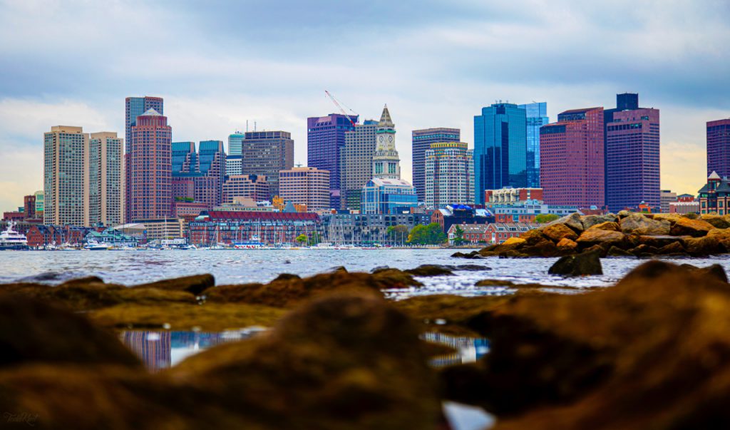 Vue sur les gratte-ciel de Boston