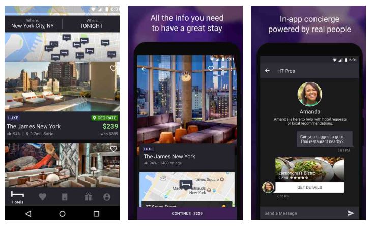 Hotel Tonight app