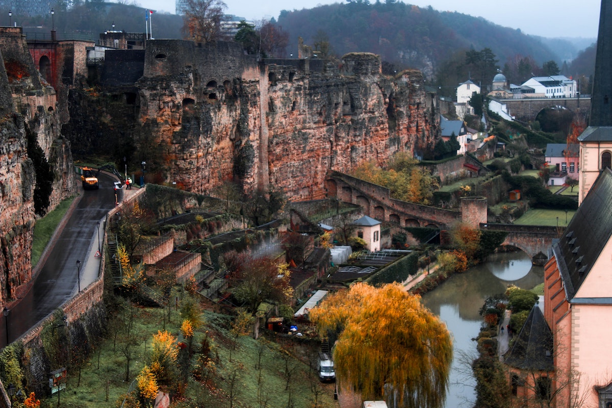 Vue sur les casemates du Bock à Luxembourg