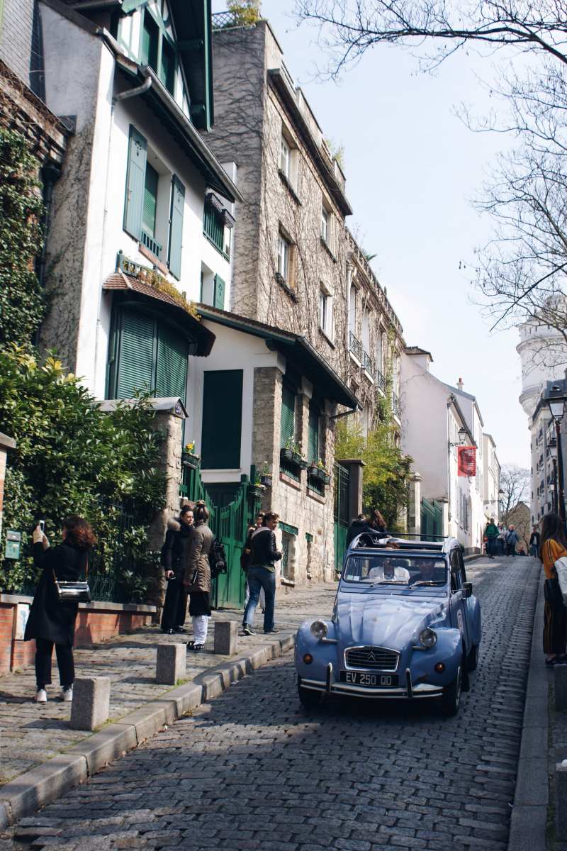 Les ruelles en pente de Montmartre