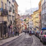 Les rues en pente du vieux Lisbonne