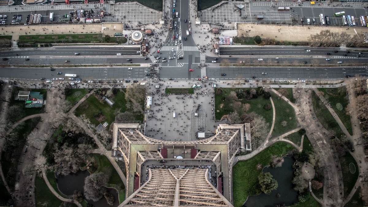 Vue d'en haut depuis la tour Eiffel