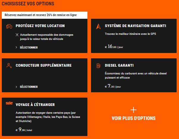 choix options