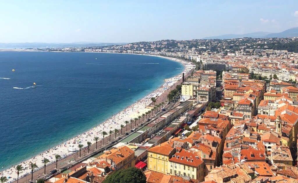 Vue sur la promenade des anglais