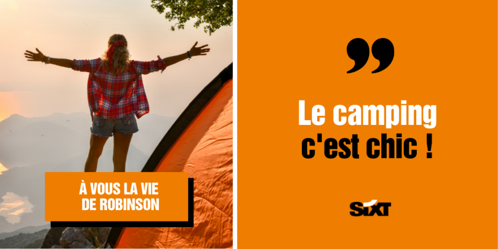 femme en camping sauvage