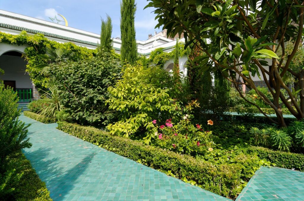 Le jardin de la Grande Mosquée de Paris