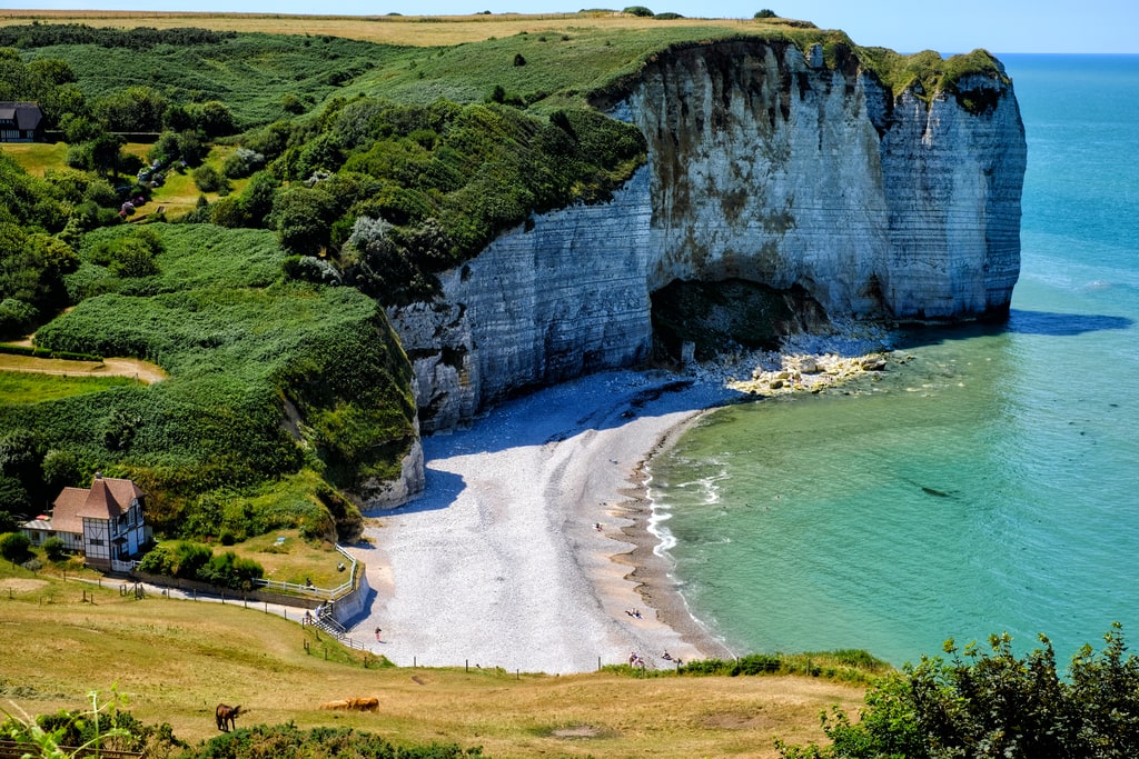 Yport et ses falaises en Normandie