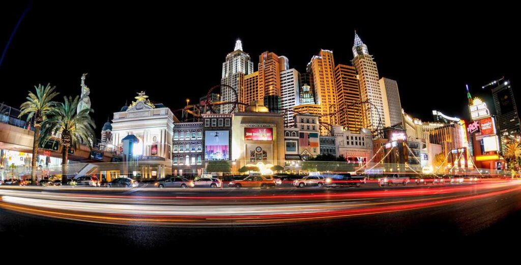 Le Las Vegas Strip à Las Vegas de nuit