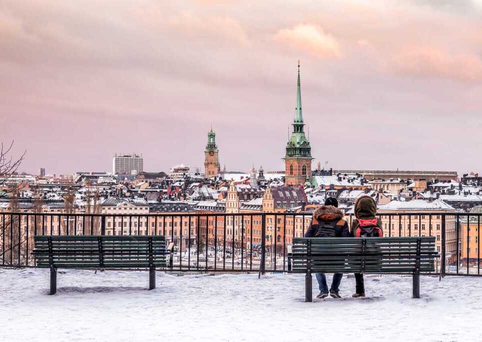 couple à Stockholm, la capitale de la Suède