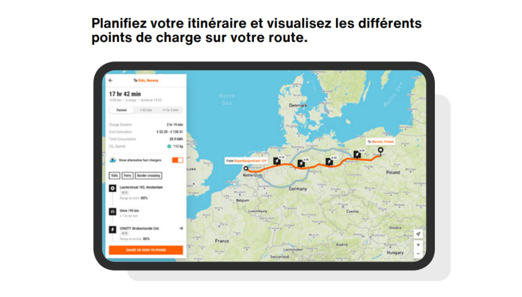 le GPS pour planifier sa route et ses recharges