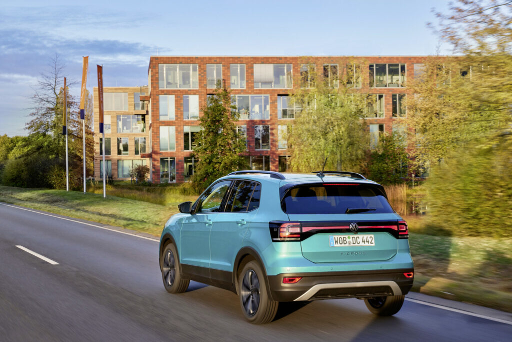 vue arrière du Volkswagen TCross